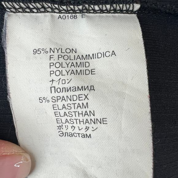 Nani Bon Black Top Stretch Crew Neck Drop Shoulder Classic Pullover Tee Size XXL - Picture 9 of 10